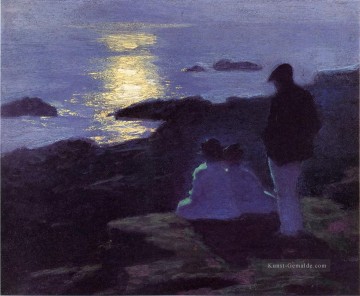  Impressionist Kunst - A Summers Nacht Impressionist Strand Edward Henry Potthast